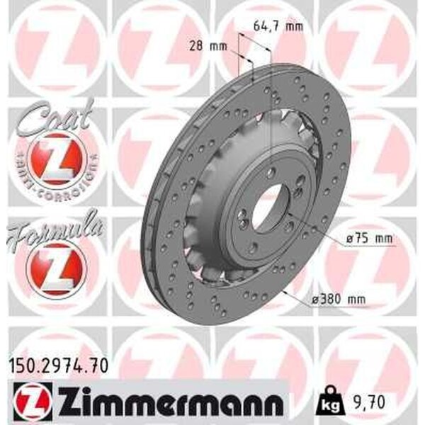 ZIMMERMANN 150.2974.70 Bremsscheibe