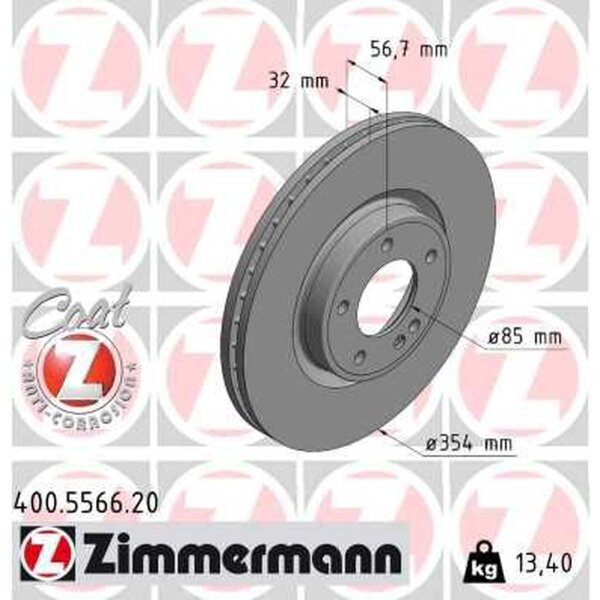 ZIMMERMANN 400.5566.20 Bremsscheibe
