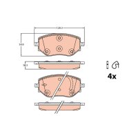 TRW GDB2324 Bremsbelagsatz, Scheibenbremse