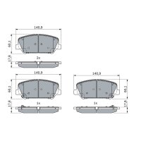 BOSCH 0 986 424 491 Bremsbelagsatz, Scheibenbremse