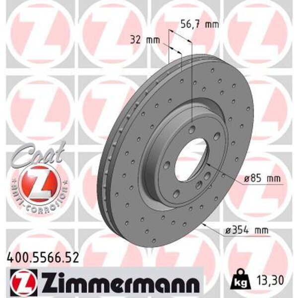 ZIMMERMANN 400.5566.52 Bremsscheibe