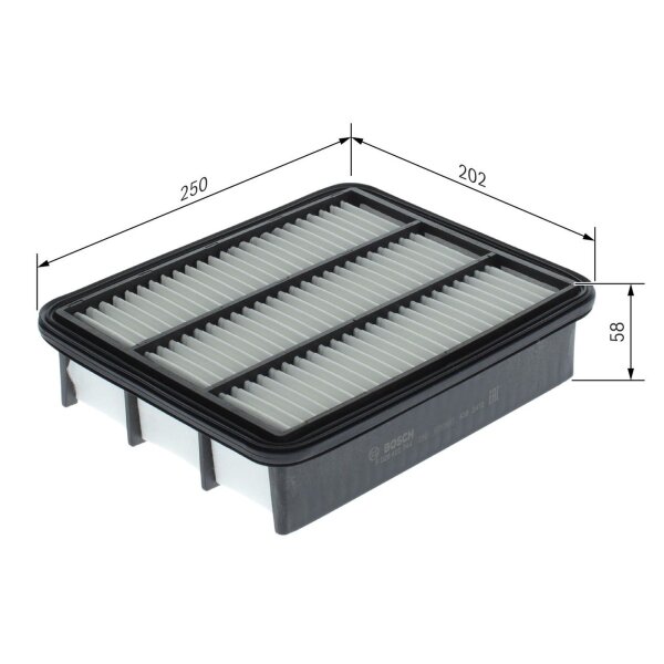 BOSCH F 026 400 744 Luftfilter
