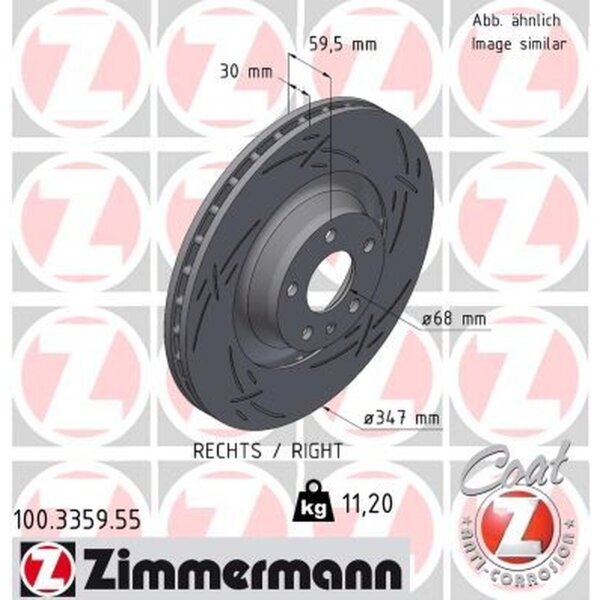 ZIMMERMANN 100.3359.55 Bremsscheibe