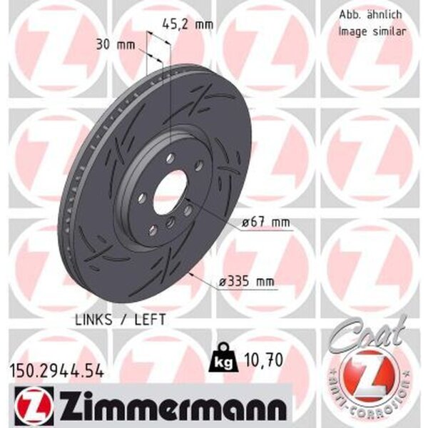 ZIMMERMANN 150.2944.54 Bremsscheibe