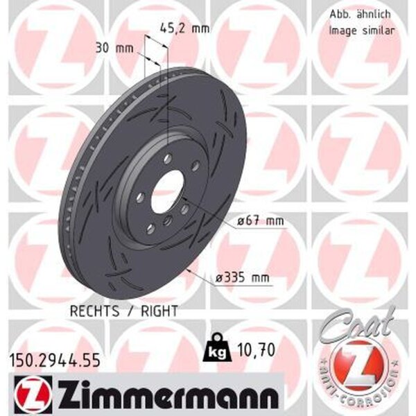 ZIMMERMANN 150.2944.55 Bremsscheibe
