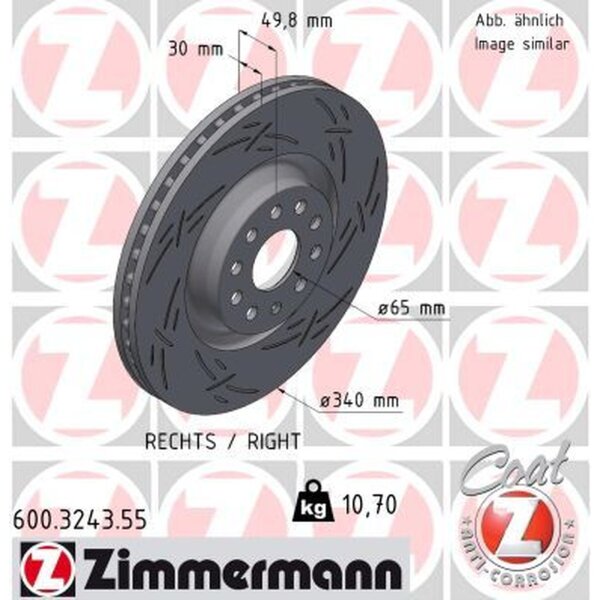 ZIMMERMANN 600.3243.55 Bremsscheibe