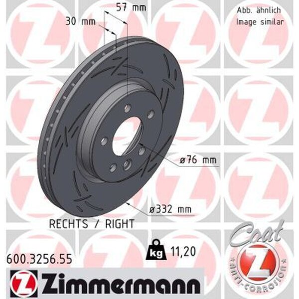 ZIMMERMANN 600.3256.55 Bremsscheibe
