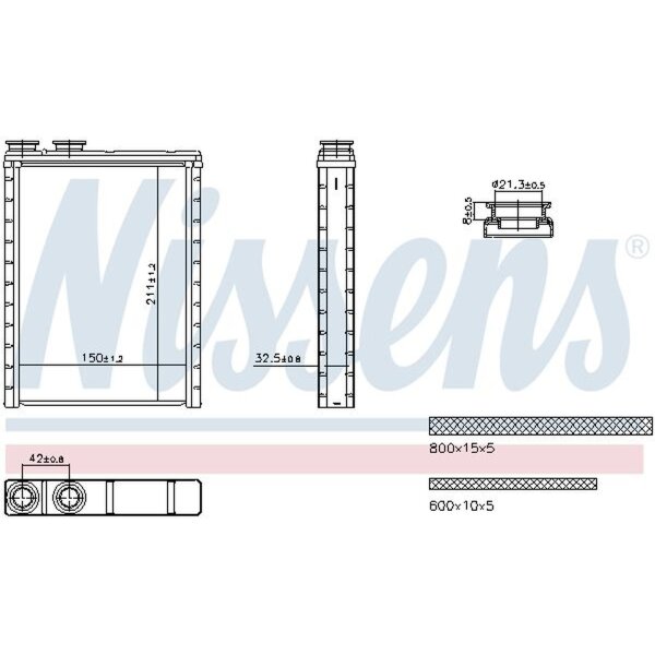 NISSENS 707286 Wärmetauscher, Innenraumheizung