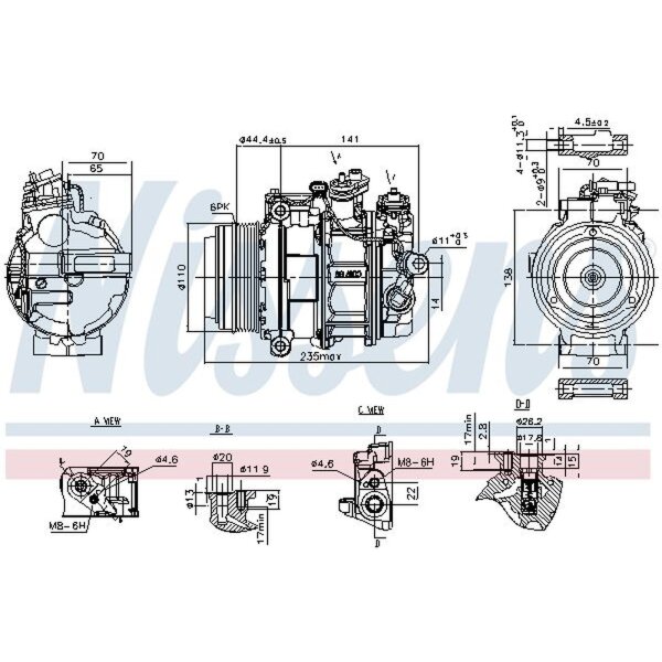 NISSENS 890749 Kompressor, Klimaanlage