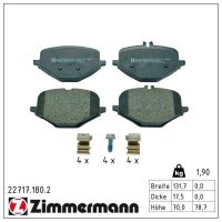 ZIMMERMANN 22717.180.2 Bremsbelagsatz, Scheibenbremse