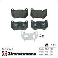ZIMMERMANN 26196.160.1 Bremsbelagsatz, Scheibenbremse