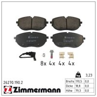 ZIMMERMANN 26270.190.2 Bremsbelagsatz, Scheibenbremse