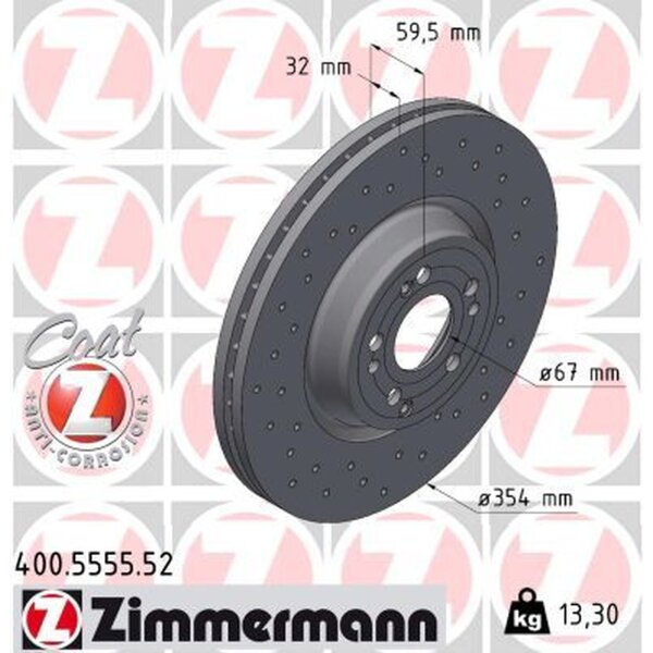 ZIMMERMANN 400.5555.52 Bremsscheibe