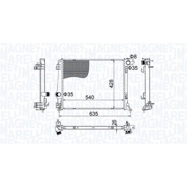 MAGNETI MARELLI 350213207400 Kühler, Motorkühlung