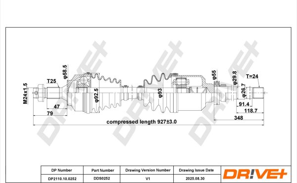 DR!VE+ DP2110.10.0252 Antriebswelle