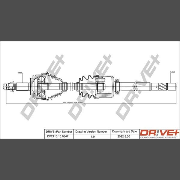 DR!VE+ DP2110.10.0847 Antriebswelle