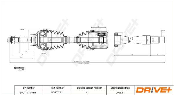 DR!VE+ DP2110.10.0375 Antriebswelle