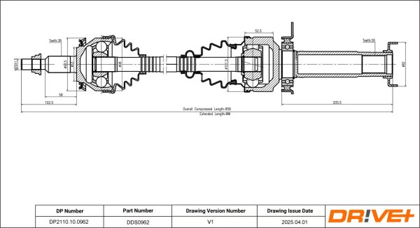 DR!VE+ DP2110.10.0962 Antriebswelle