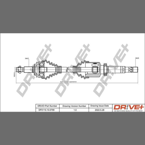 DR!VE+ DP2110.10.0799 Antriebswelle