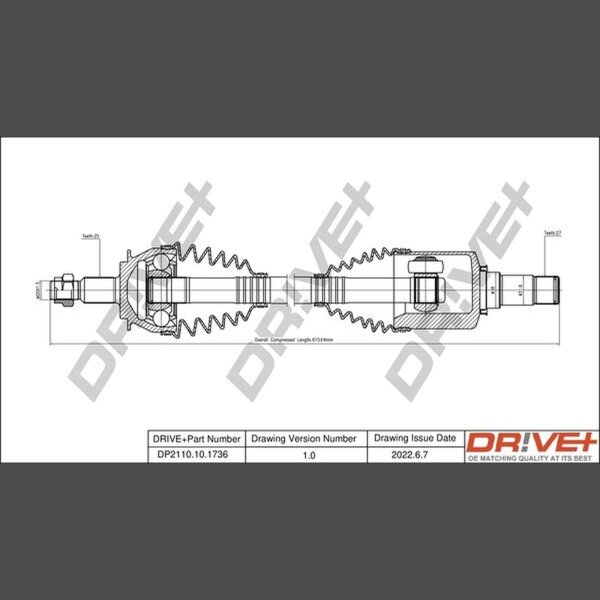 DR!VE+ DP2110.10.1736 Antriebswelle