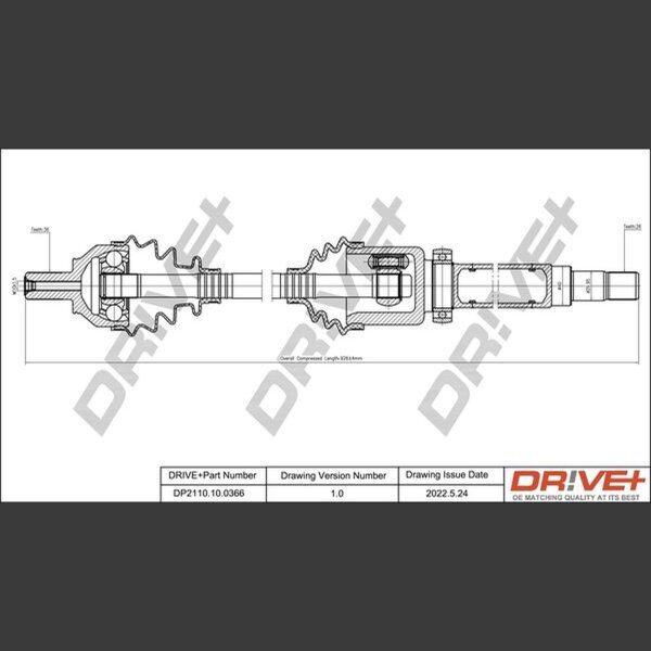 DR!VE+ DP2110.10.0366 Antriebswelle