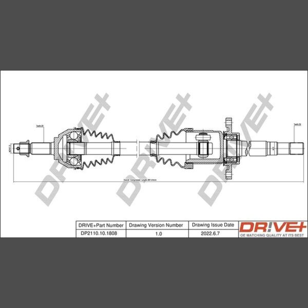 DR!VE+ DP2110.10.1808 Antriebswelle