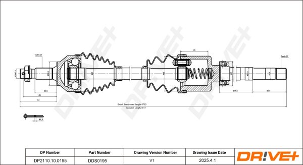 DR!VE+ DP2110.10.0195 Antriebswelle