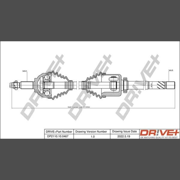 DR!VE+ DP2110.10.0467 Antriebswelle
