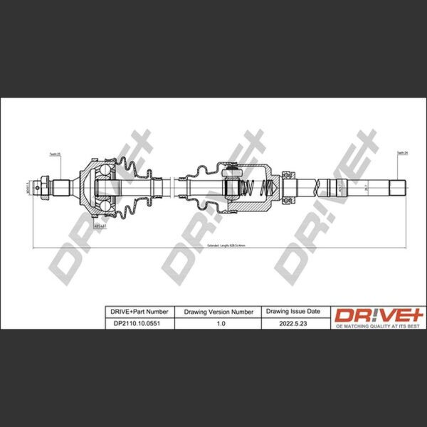 DR!VE+ DP2110.10.0551 Antriebswelle