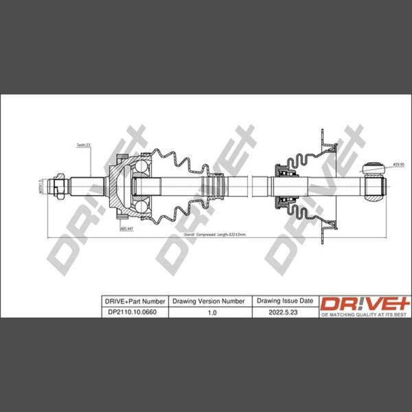 DR!VE+ DP2110.10.0660 Antriebswelle