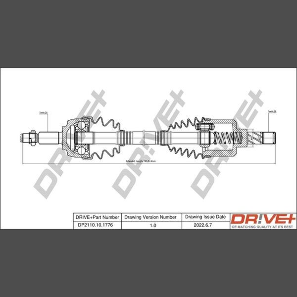 DR!VE+ DP2110.10.1776 Antriebswelle