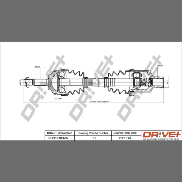 DR!VE+ DP2110.10.0797 Antriebswelle