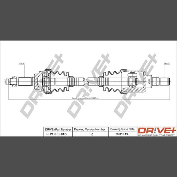 DR!VE+ DP2110.10.0472 Antriebswelle