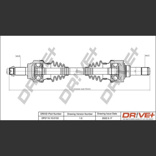 DR!VE+ DP2110.10.0133 Antriebswelle