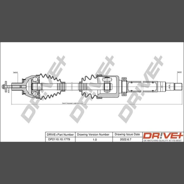 DR!VE+ DP2110.10.1779 Antriebswelle