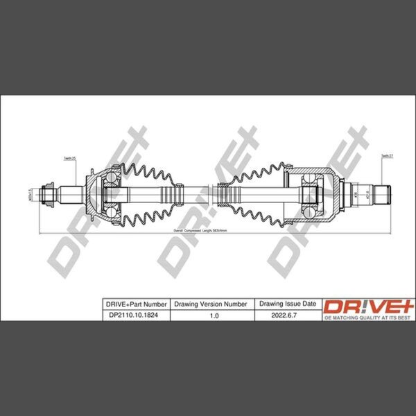 DR!VE+ DP2110.10.1824 Antriebswelle