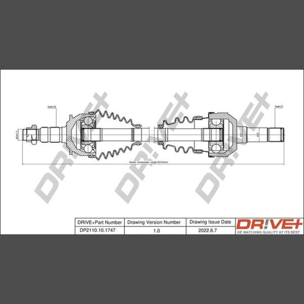 DR!VE+ DP2110.10.1747 Antriebswelle