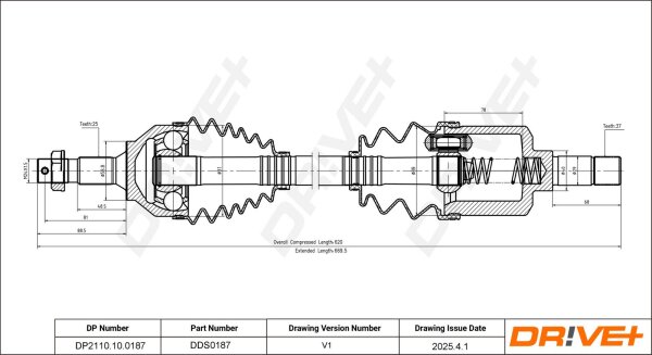 DR!VE+ DP2110.10.0187 Antriebswelle