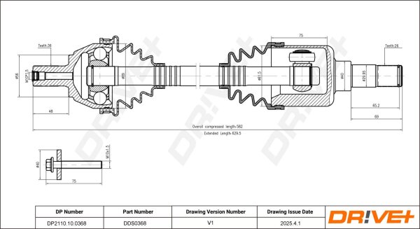 DR!VE+ DP2110.10.0368 Antriebswelle