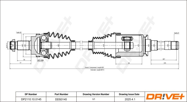 DR!VE+ DP2110.10.0145 Antriebswelle