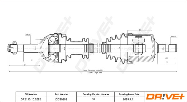 DR!VE+ DP2110.10.0292 Antriebswelle