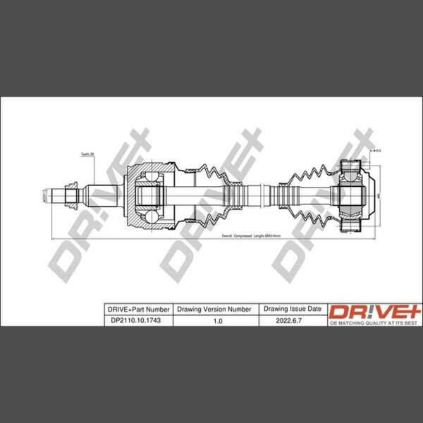 DR!VE+ DP2110.10.1743 Antriebswelle