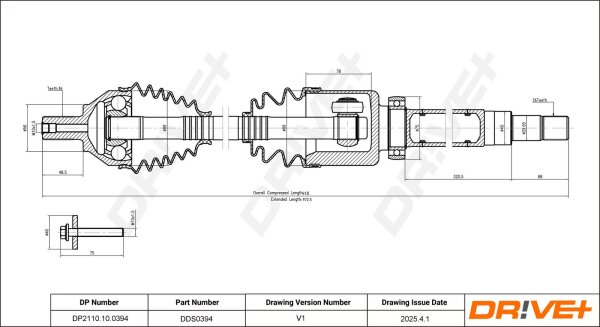 DR!VE+ DP2110.10.0394 Antriebswelle
