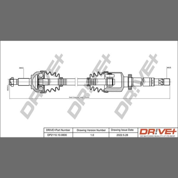 DR!VE+ DP2110.10.0800 Antriebswelle