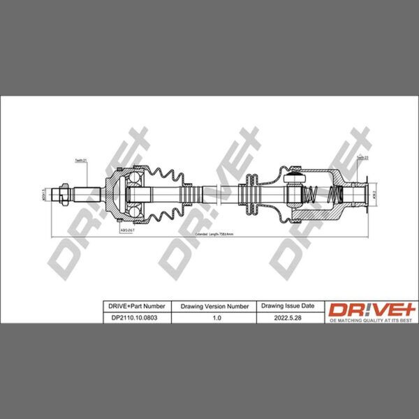 DR!VE+ DP2110.10.0803 Antriebswelle
