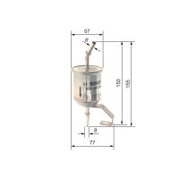 BOSCH F 026 403 026 Kraftstofffilter