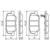 BOSCH 0 986 495 358 Bremsbelagsatz, Scheibenbremse
