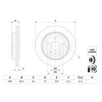 BOSCH 0 986 479 G87 Bremsscheibe
