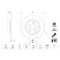 BOSCH 0 986 479 H49 Bremsscheibe