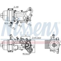 NISSENS 90992 Ölkühler, Motoröl